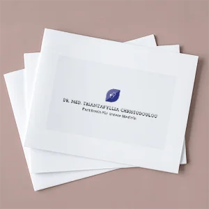 Logo der Hausarztpraxis Dr. Christodoulou auf Briefpapier