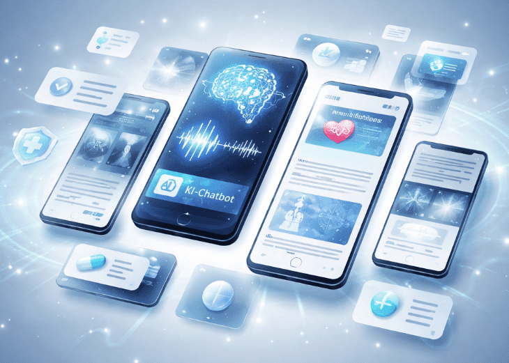 Smartphones mit KI-Chatbot-Anwendungen