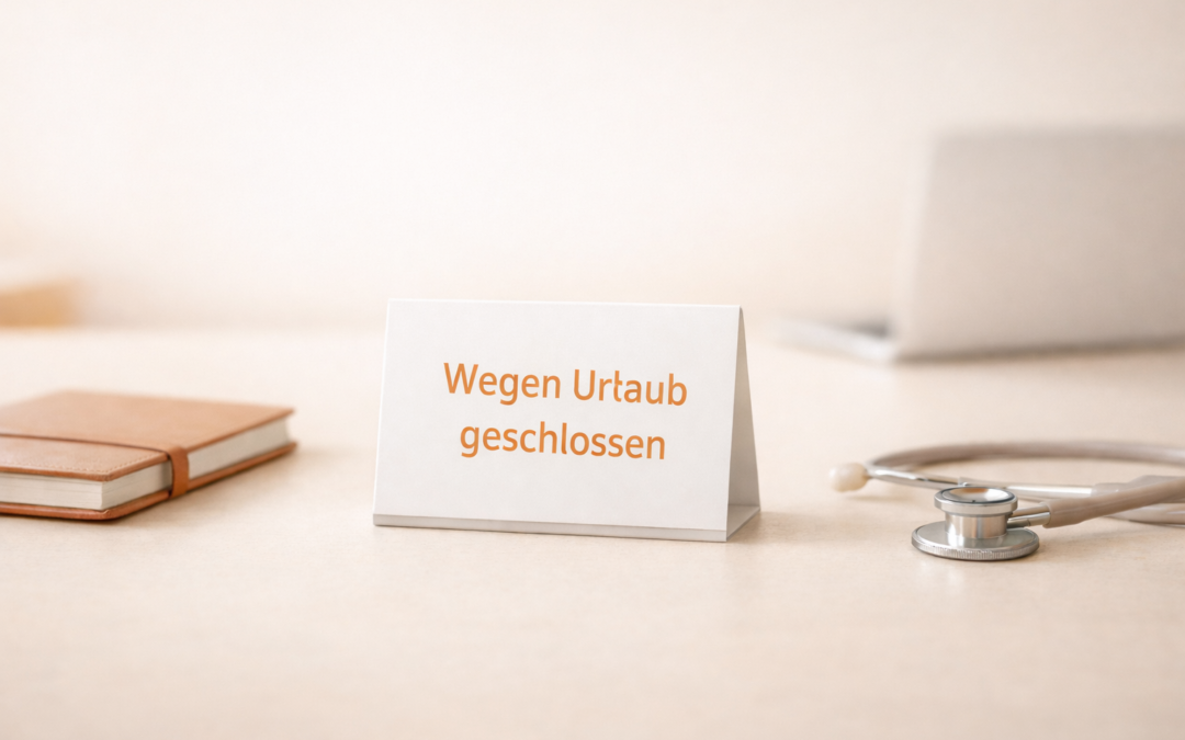 Wegen Urlaub geschlossen Vorlage für Arztpraxen