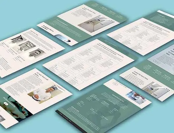 Website-Mockup für Orthopädisches Centrum Frankfurt Mockup-Design der Website für das Orthopädische Centrum Frankfurt, modern und professionell.