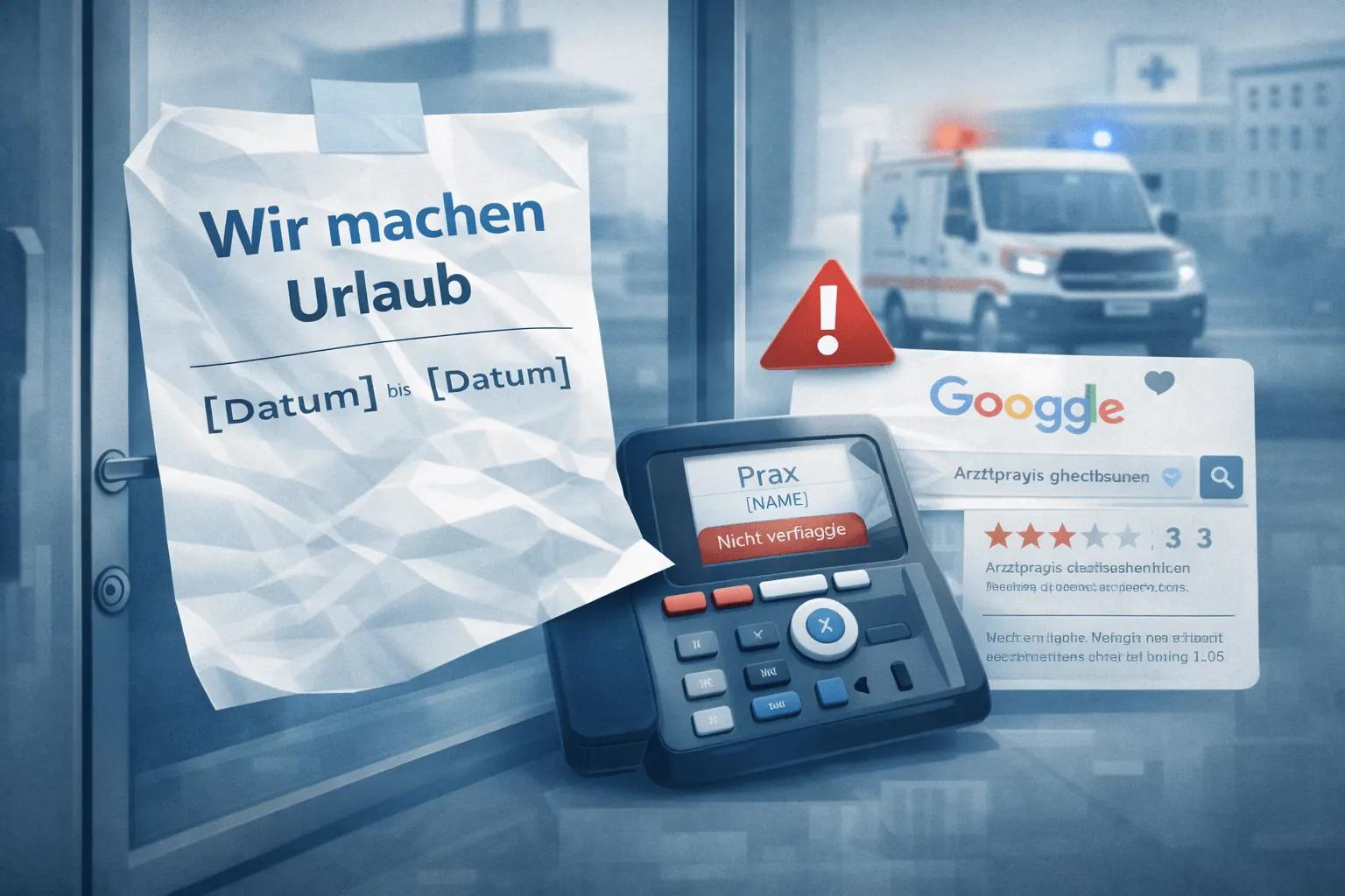 Wir machen Urlaub Text: Vorlagen für Arztpraxen